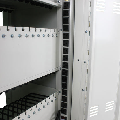 Mobile Charging Cart And Cabinet For Tablets Laptops 30 Device With Combination Lock