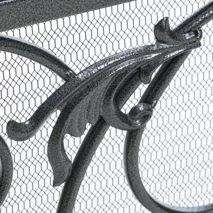 Darcie - Wrought Fireplace Screen, Ornate Design