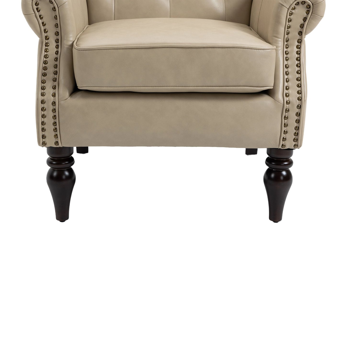 Modern Accent Armchair With Sturdy Wood Legs