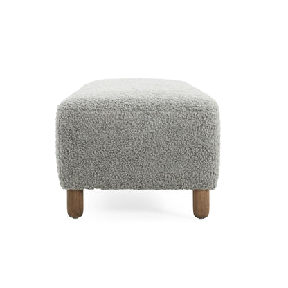 Contemporary Ottoman With Foam Cushion And Durable Upholstery