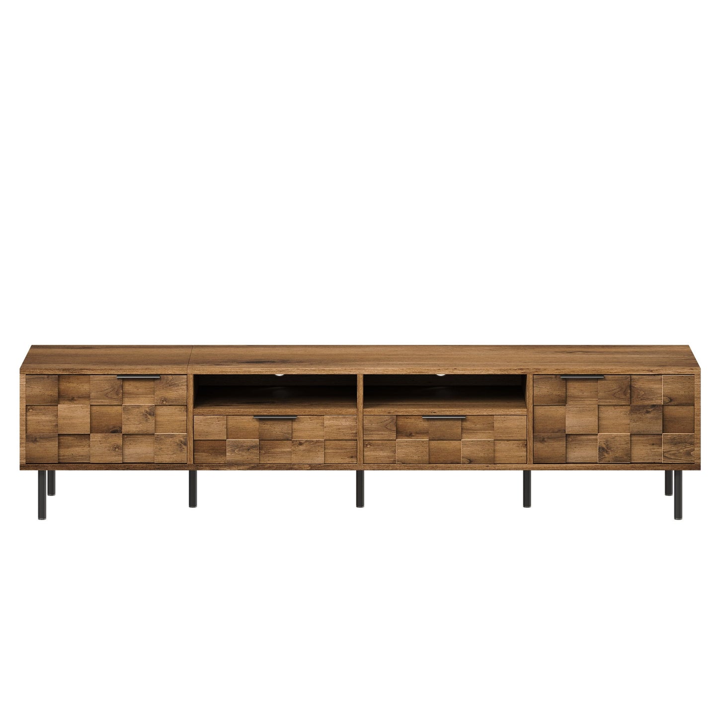 TV Stand With 2 Drawers, Media Console Table, Storage Cabinet With Cable Management