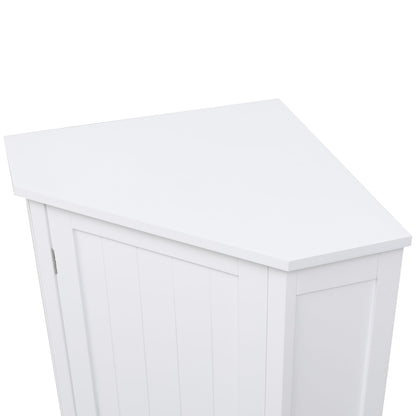 Bathroom Cabinet Triangle Corner Storage Cabinet With Adjustable Shelf Modern Style