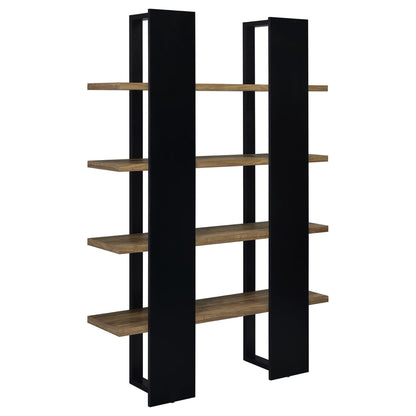 Mystrene - 4 Shelf Bookcase With Open Shelving Design - Black