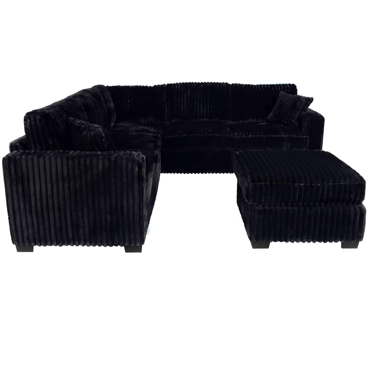 Modern Sectional Set With Cocktail Ottoman