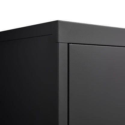 Metal Storage Cabinet With Locking Doors And Adjustable Shelf, Folding Filing Storage Cabinet, Folding Storage Locker Cabinet For Home Office, School, Garage