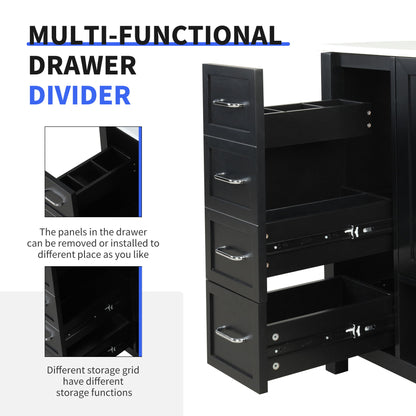 Bathroom Vanity With Sink Top, Bathroom Vanity Cabinet With 2 Doors And 2 Drawers, Open Shelf