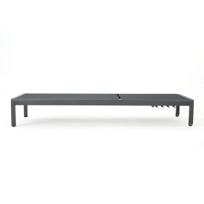 Outdoor Patio Chaise Lounge With 5 Reclining Positions