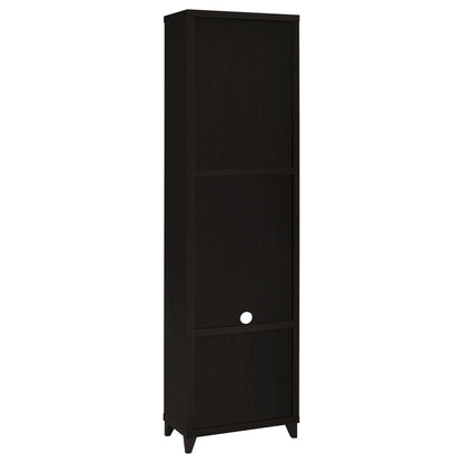 Media Tower With And Drawer With Adjustable Shelves Handles - Brown
