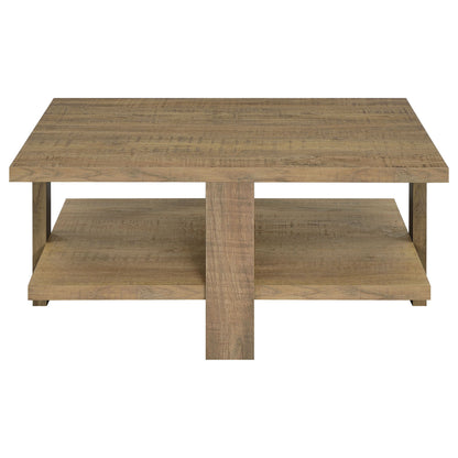 Runnion - Square Coffee Table - Light Brown