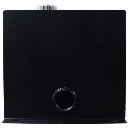 Heavy Duty Hydraulic Fluid Tank 10 Gal Steel Reservoir With Strainer, Gauge & Breather Cap For Tractors & Trucks - Black