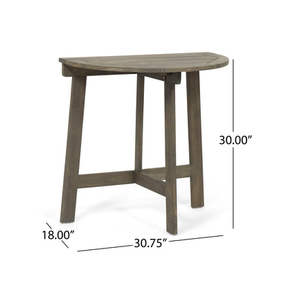 Outdoor 3 Piece Half Round Folding Bistro Set