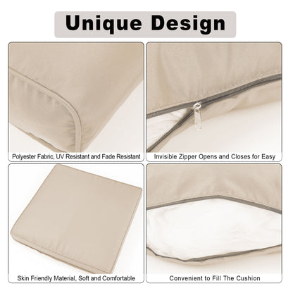 Outdoor Deep Seat Cushions For Patio Furniture Replacement, Cushion Set For Sectionals