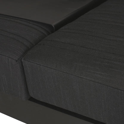 Giovanna - 3 Seater Sofa With Aluminum Frame And Water Repellence Cushions - Black