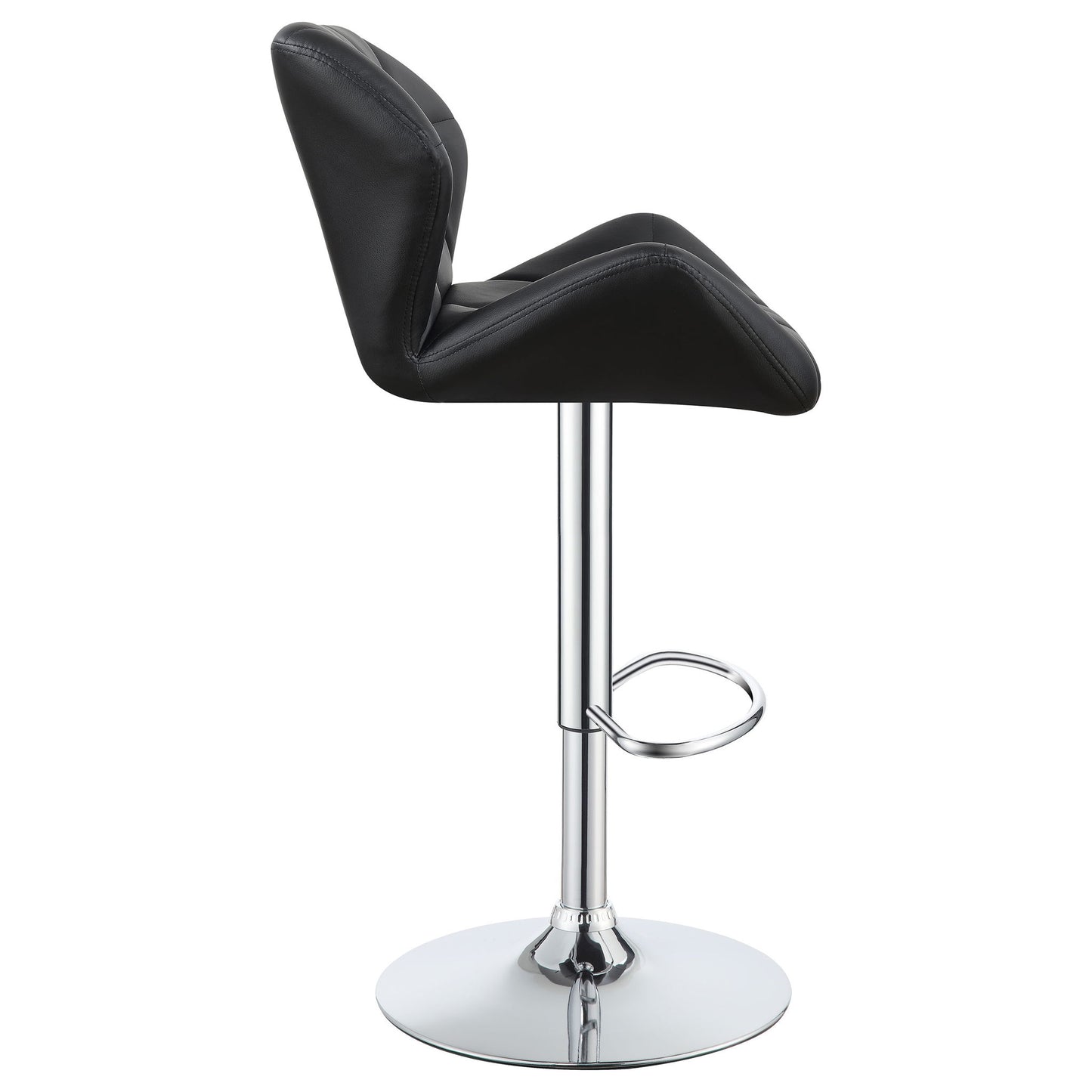 Adjustable Bar Stool With Height-Adjustable Base (Set of 2)