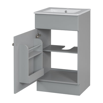 Bathroom Vanity With Sink, Cabinet With Adjustable Shelf