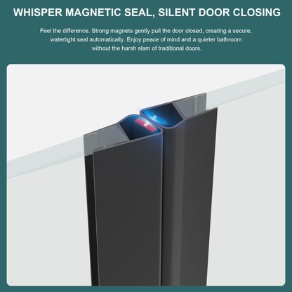 Diamond Shaped Corner Shower Door, Inward Sliding, Stainless Steel Frame