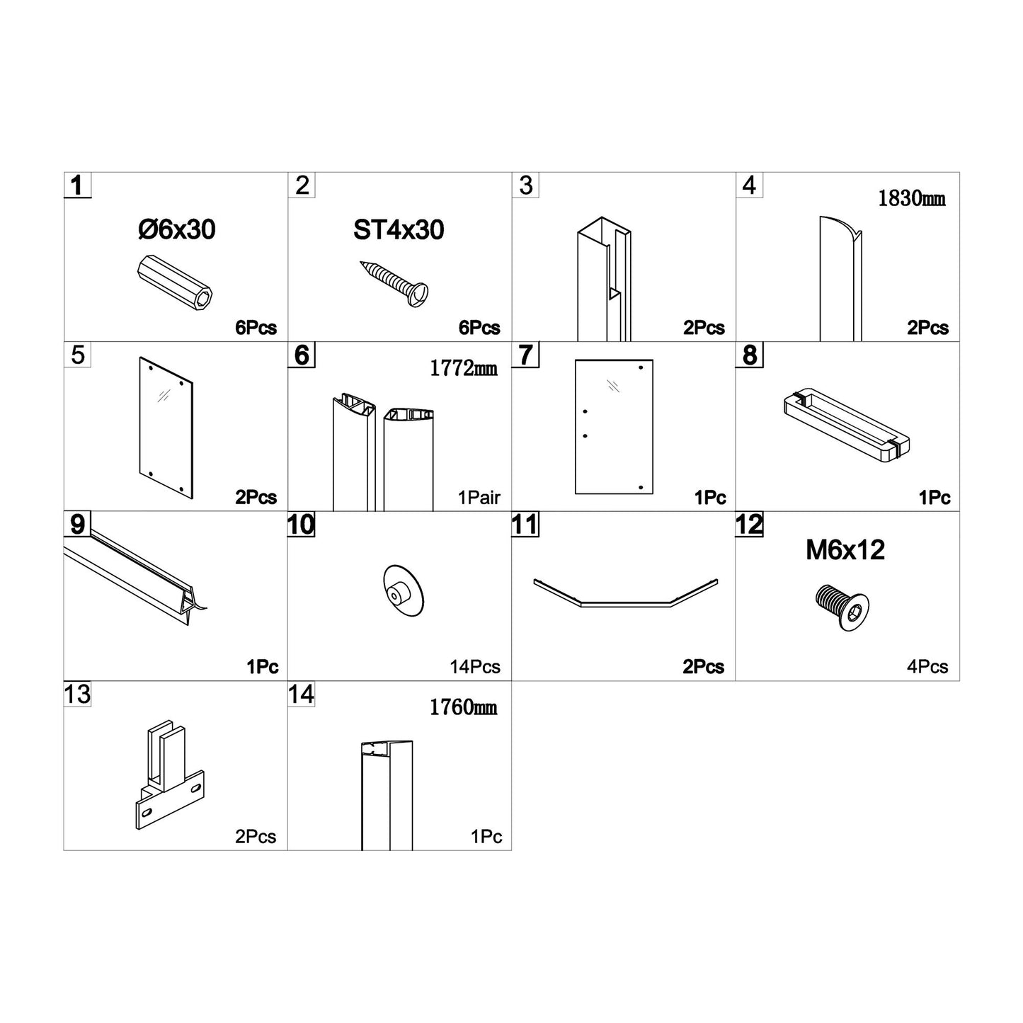 Diamond Shaped Corner Shower Door, Inward Sliding, Stainless Steel Frame
