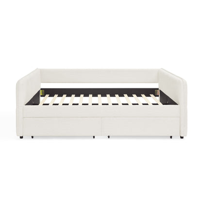 Upholstered Daybed & 2 Drawers