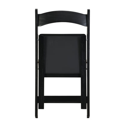 Solid Wood Upholstered Folding Chair Set, Dining Room (Set of 4)