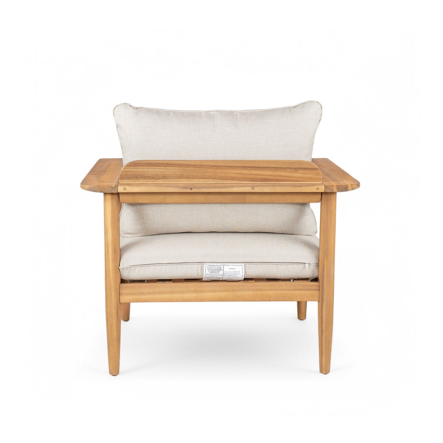 Terassi - Outdoor Lounge Chair (Set of 2) With Cushions - Beige / Light Teak