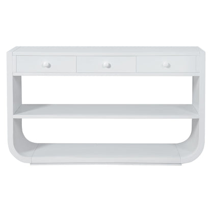 Console Table With 3 Soft Close Drawers & 2 Open Shelves