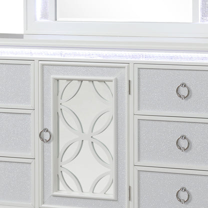 Abigale - 6 Drawer Dresser With LED (Includes Dresser Only, Mirror Not Included) - White
