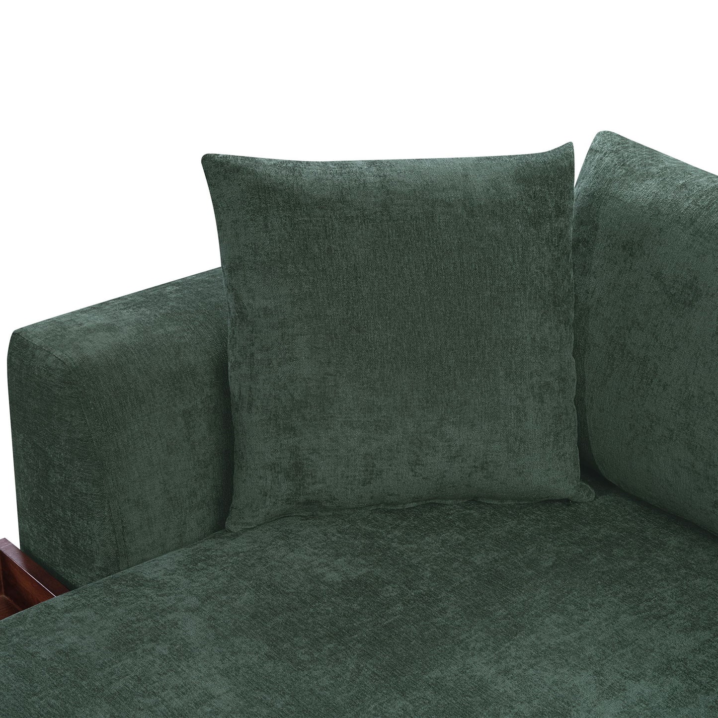 Modern L Shaped Sectional Sofa With Upholstery And Wooden Storage