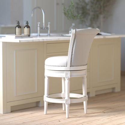 Swivel Barstool With High-Back