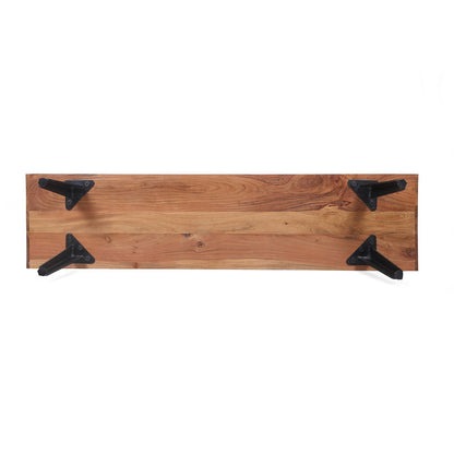 Asther - Acacia Wood TV Cabinet - Natural Wood / Brown
