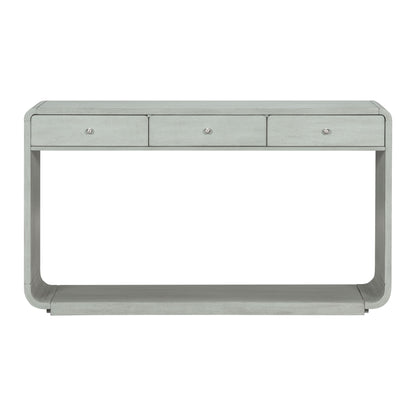 Console Table With 3 Drawers And Display Shelf