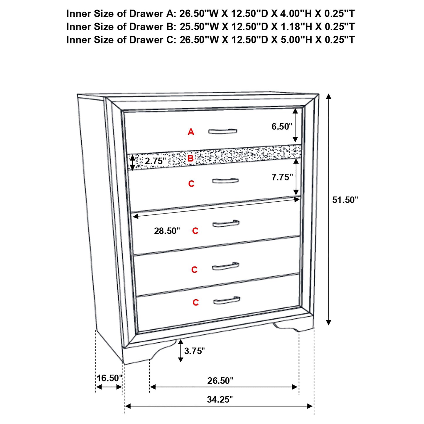 Annie - 5 Piece Bedroom Set