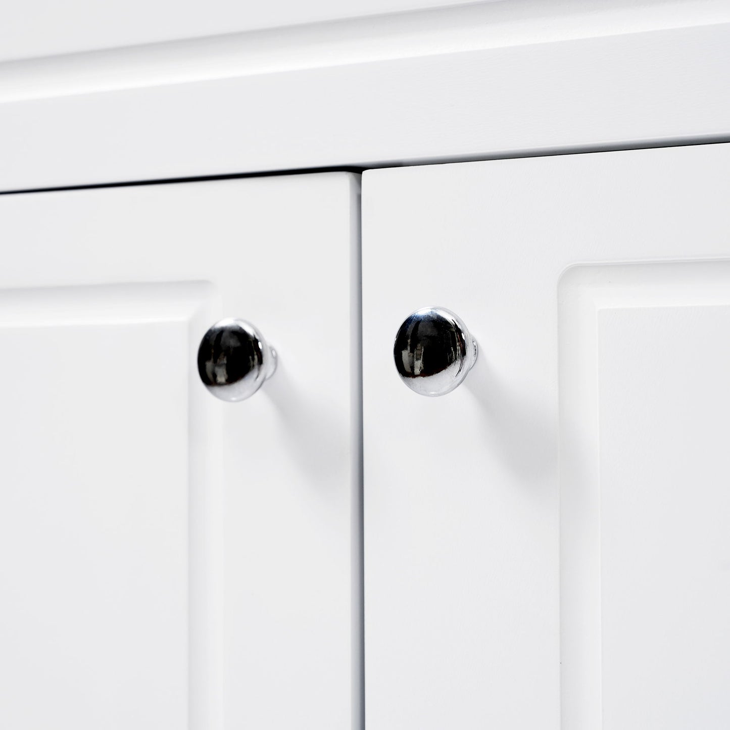 Bathroom Vanity With Double Sinks, 3 Drawers & 4 Doors - White