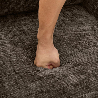 Modern Swivel Barrel Chair With Dual-Layer Cushion