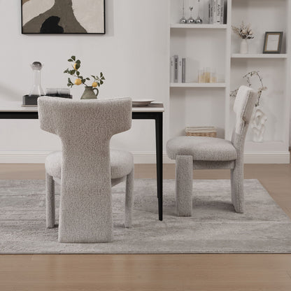 Armless Curved Back Accent Chairs