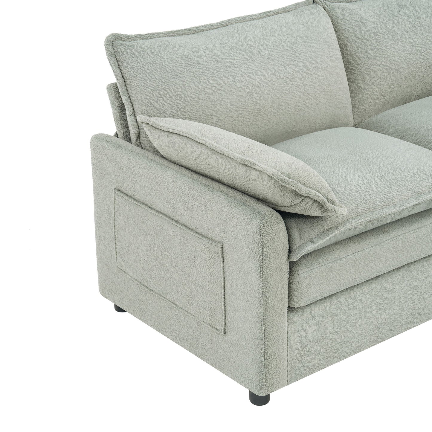 Modern Single Seat Accent Chair With Side Storage Pockets