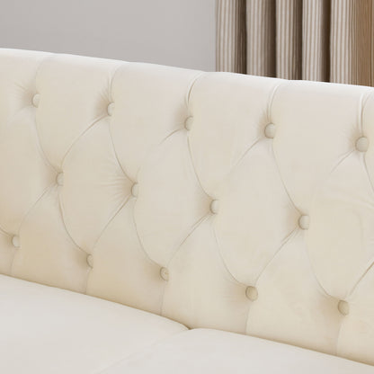 Chesterfield Sofa With Rolled Arms And Nailhead Trim