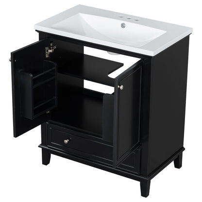 Modern Bathroom Vanity With Sink Combo, Multi Functional Cabinet With Doors And Drawer