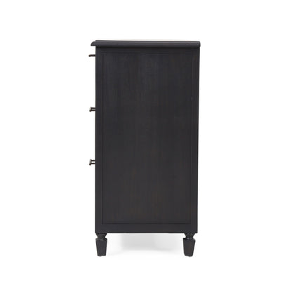Newell - Cane 3 Drawer Dresser - Dark Gray
