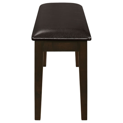 Arvin - 5 Piece Dining Set With Rectangular Table And Bench With Seats - Cappuccino