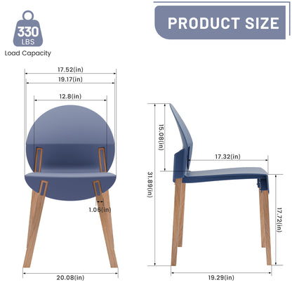 4 Piece Set Of Single Chairs With A Design Combining Modern And Traditional Elements