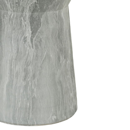 Round Outdoor End Table - Marble
