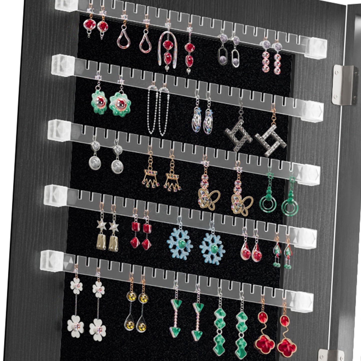Swivel Jewelry Cabinet With Full Length Mirror