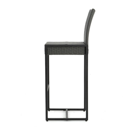 Outdoor Barstool With Hand Crafted Details (Set of 2)