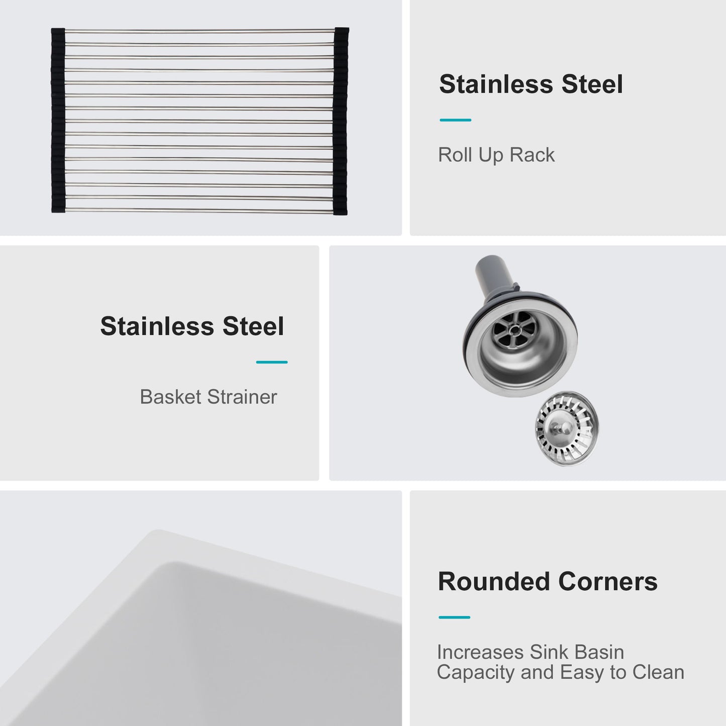 Granite Composite Double Bowl Undermount Kitchen Sink