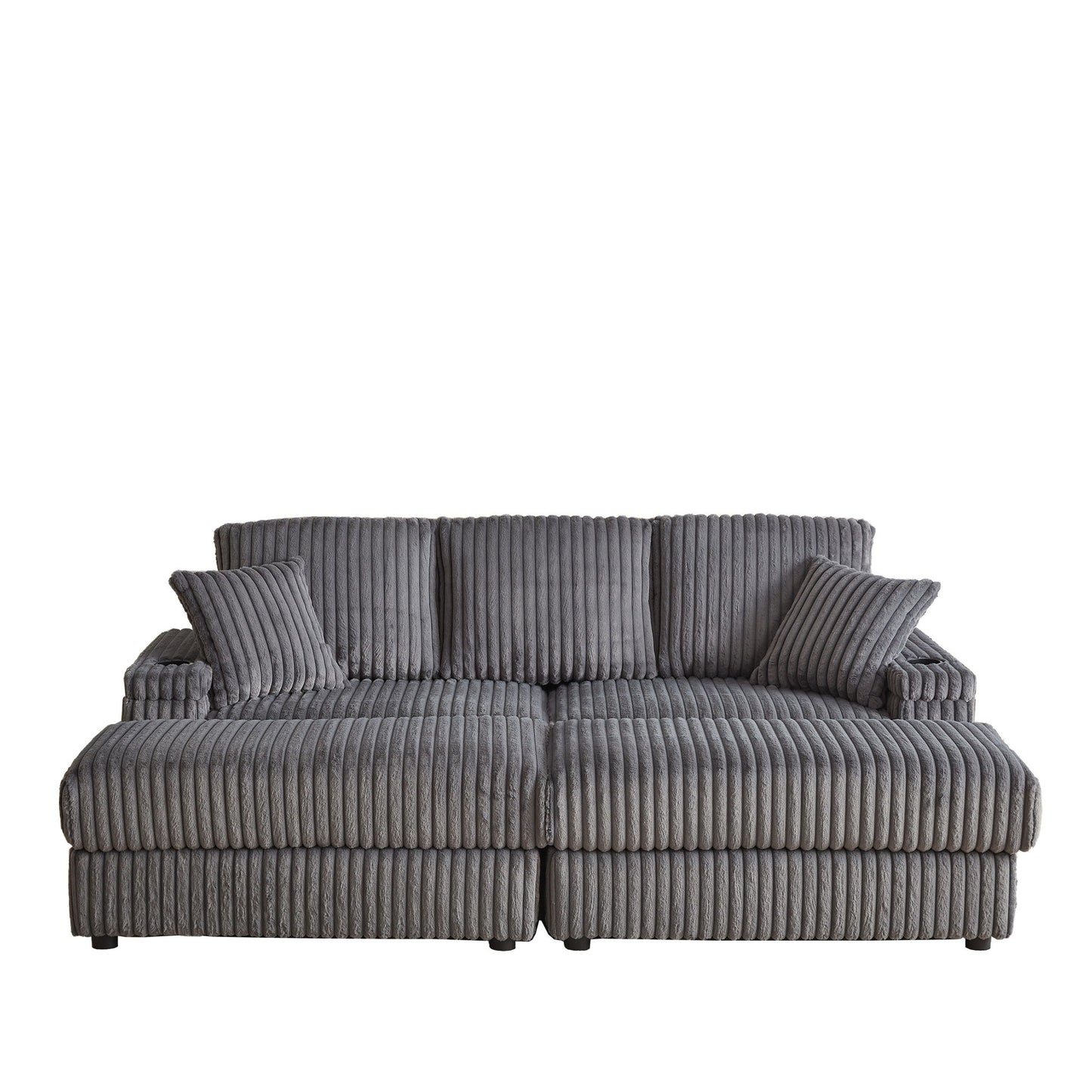 3 Seater Sofa With 2 Ottomans For Living Room