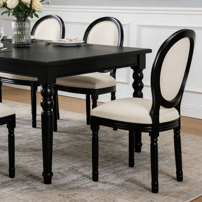 Upholstered & Round Back Dining Chairs (Set of 2)