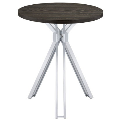 Edgerton - Round Height Bistro Bar Table - Dark Oak
