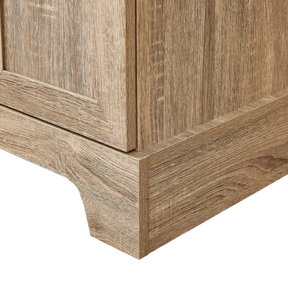 Storage Cabinet With Adjustable Shelves, 2 Doors, Rectangle Design For Bathroom