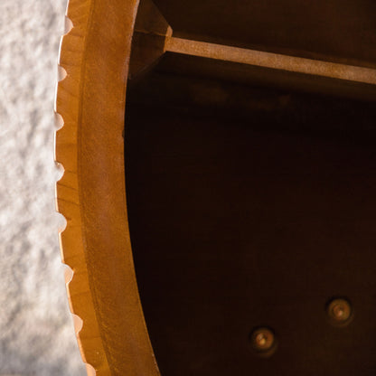 Round Retro Coffee With Solid Wood Legs