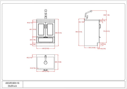 Cardinal - Laundry Cabinet With Faucet And Sink - White - Wood